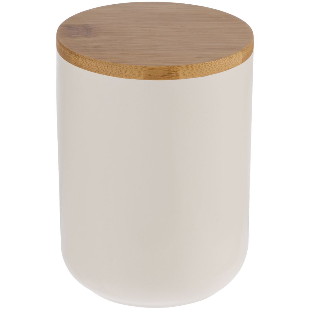 Банка для хранения Bambic с бамбуковой крышкой с логотипом Molti | Print Logo