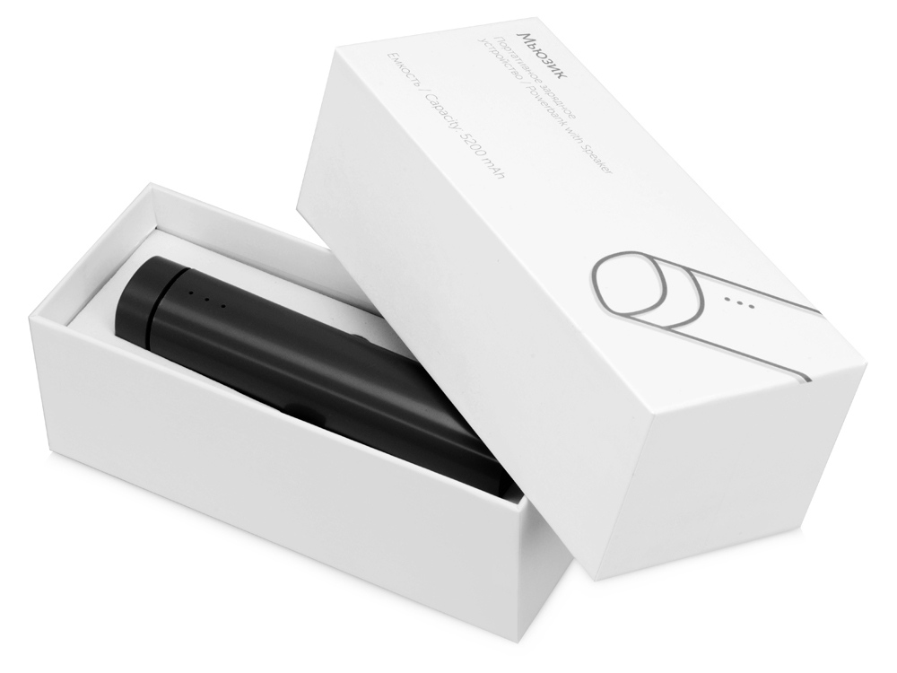 Портативное зарядное устройство Мьюзик, 5200 mAh, черный