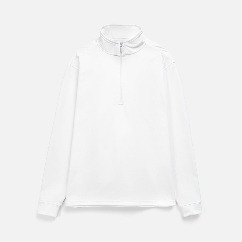 Свитшот на молнии из бифлекса Morfiss, белый, размер XL/XXL