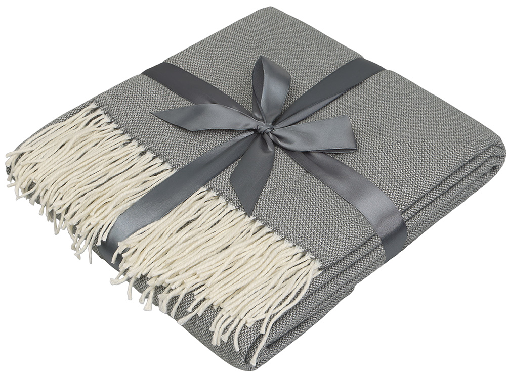 Акриловый плед Dapple 160x210 см, холодный серый (Р)