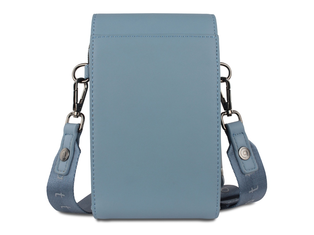 Сумка наплечная BUGATTI АЛМАТА | ALMATA, голубая, полиуретан, 11х4х19 см