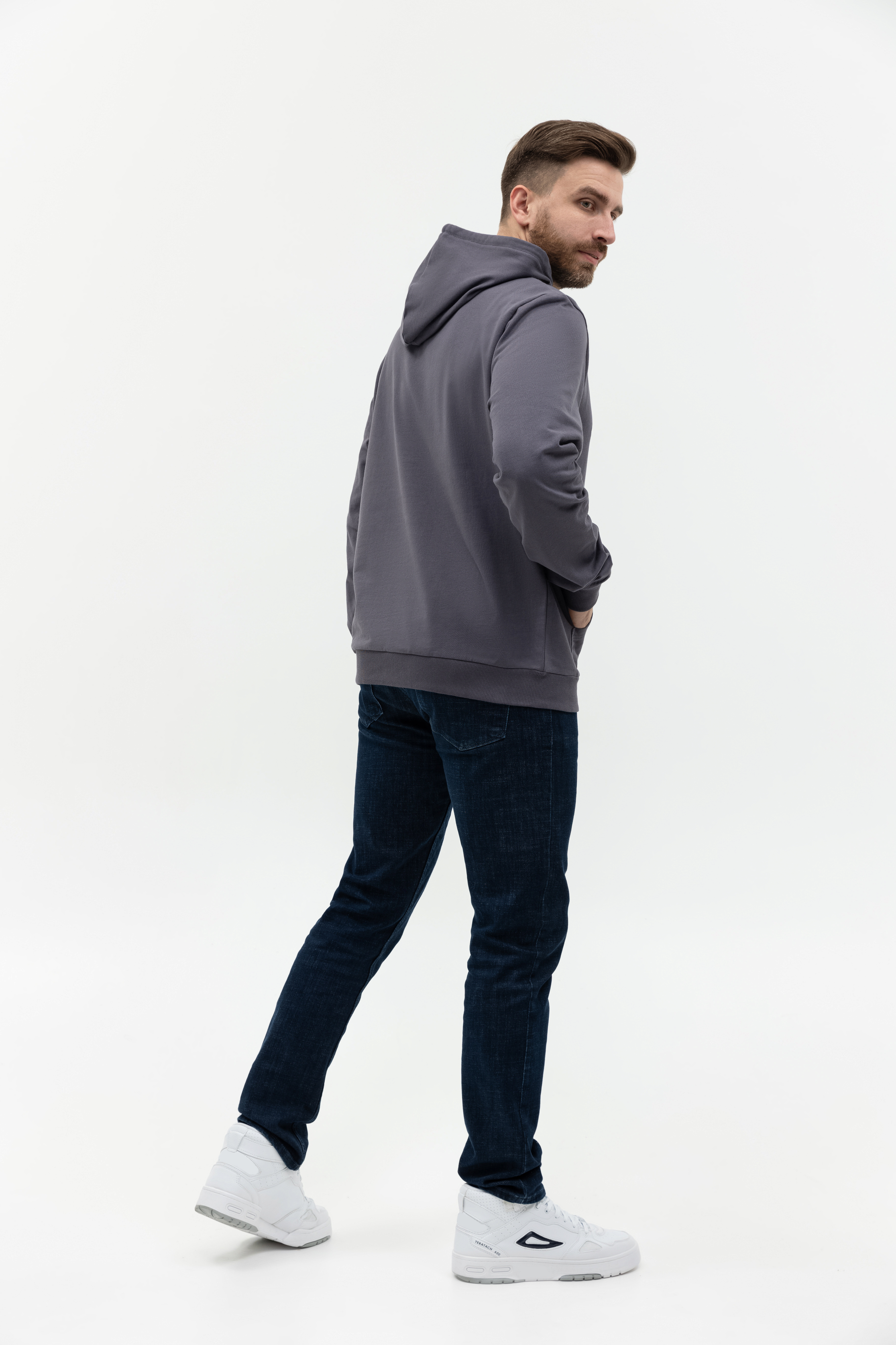 Худи унисекс STAN футер без начёса 260, 23, Тёмно-серый,  (100/1)  (46/S)