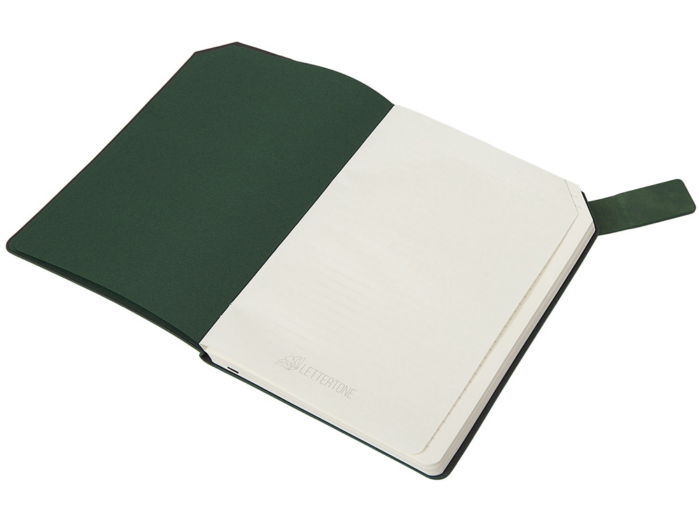 Блокнот А5 в гибкой обложке Chaplin, зеленый