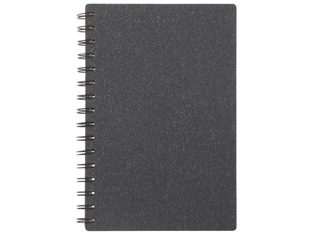 Блокнот на спирали в картонной обложке с переработанной бумагой Mania, черный