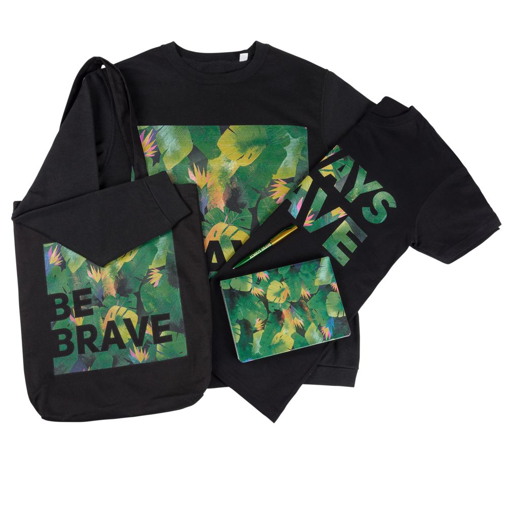 Толстовка «Будь храбрым!» — пример нанесения логотипа (Принтэссенция) | Print Logo