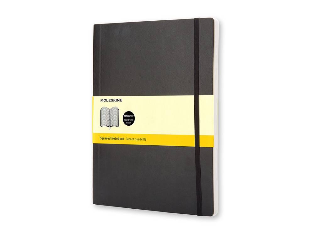 Записная книжка Classic Soft, ХLarge (в клетку) с логотипом Moleskine | Print Logo