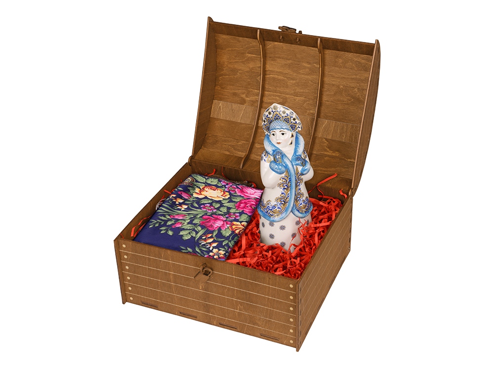 Подарочный набор Снегурочка: скульпутра, платок с логотипом  | Print Logo