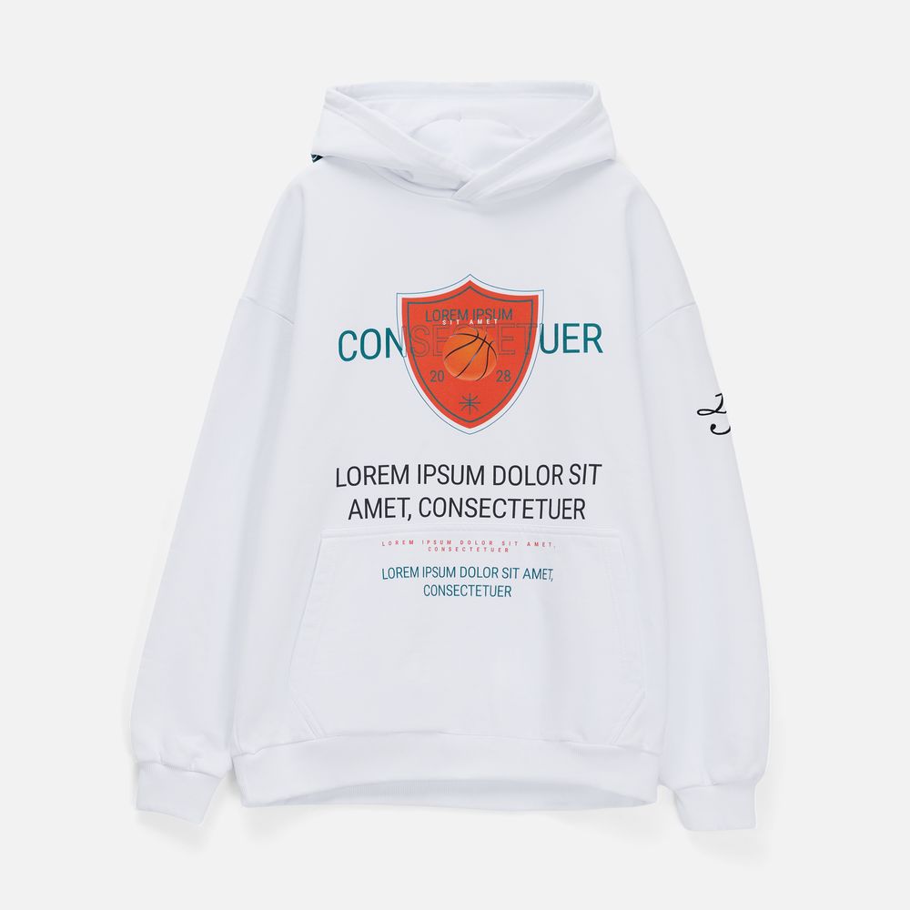 Худи унисекс оверсайз Daylero, белое, размер 3XL/4XL