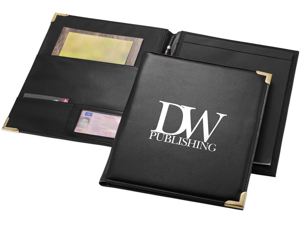 Папка А4 ''Cambridge'' А4 с блокнотом, черный