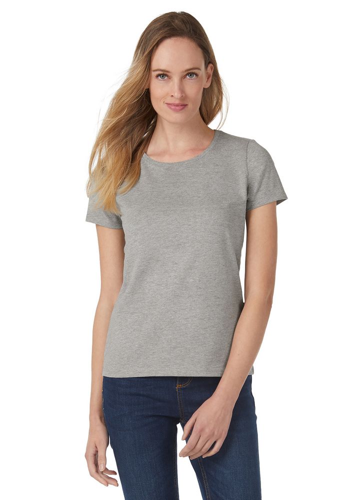 Футболка женская E190 серый меланж фото на сайте Print Logo.