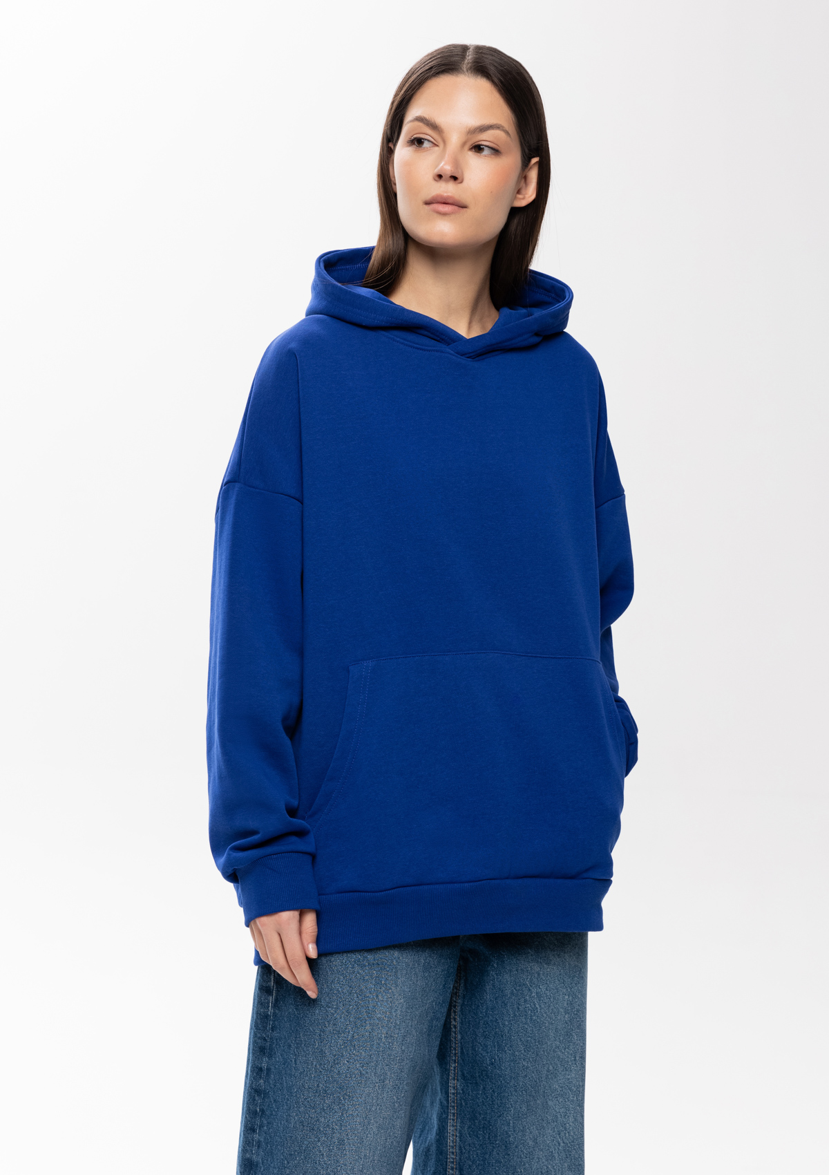 Худи унисекс STAN оверсайз футер без начёса 350, 66, Синий электрик,  (47)  (48/M)