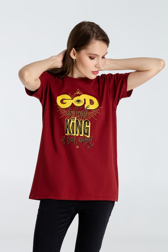 Футболка A God is High — пример нанесения логотипа (Author's) | Print Logo