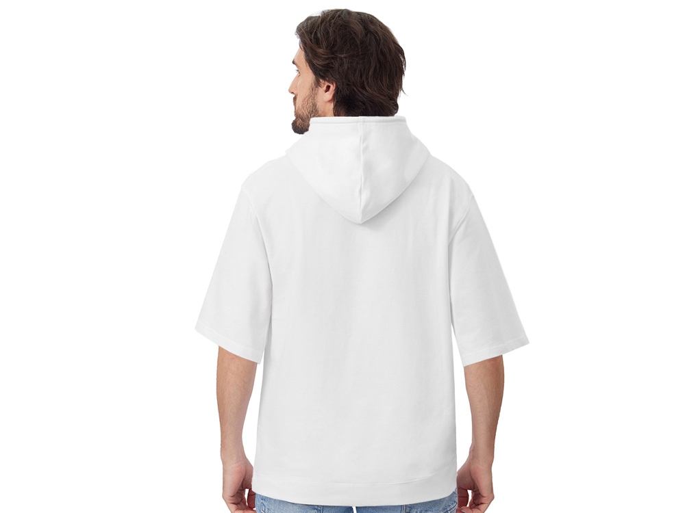 Худи оверсайз с коротким рукавом Warsaw унисекс, белый