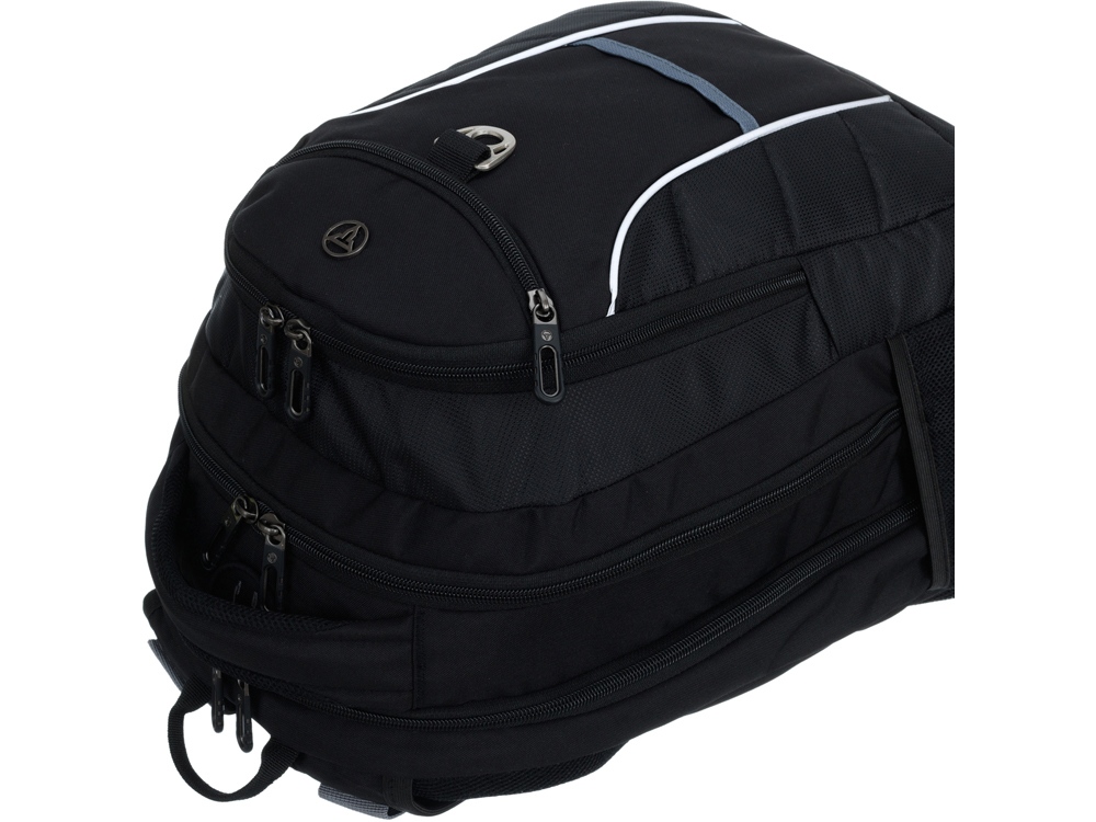 Рюкзак TORBER ПРОРЫВ с отделением для ноутбука 15, чёрный, полиэстер 600D, 35x20x47 см, 33л