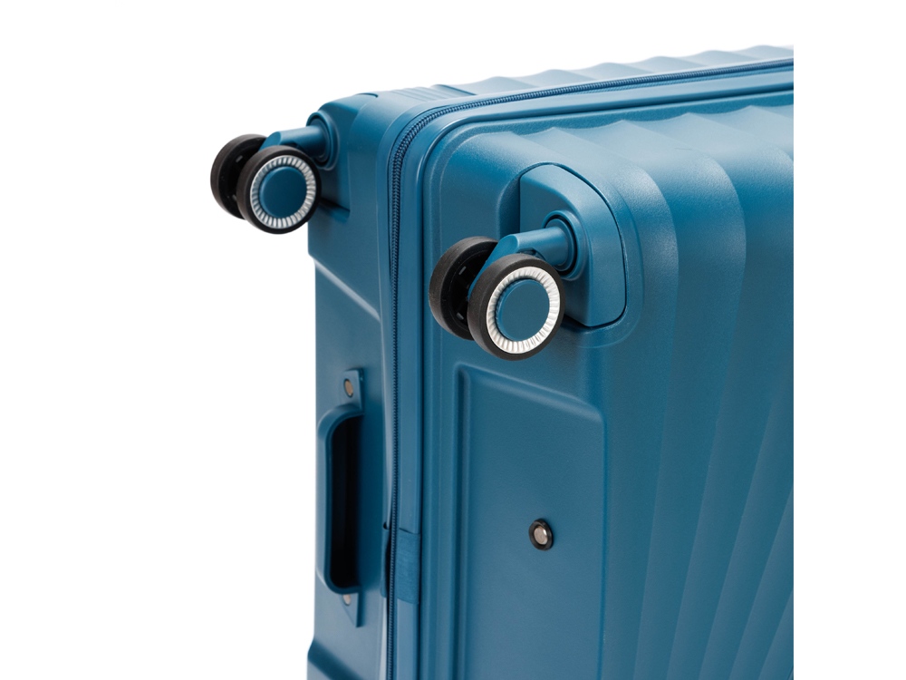 Чемодан TORBER НЕВО, синий, полипропилен, 45 х 26 х 66 см, 66 л