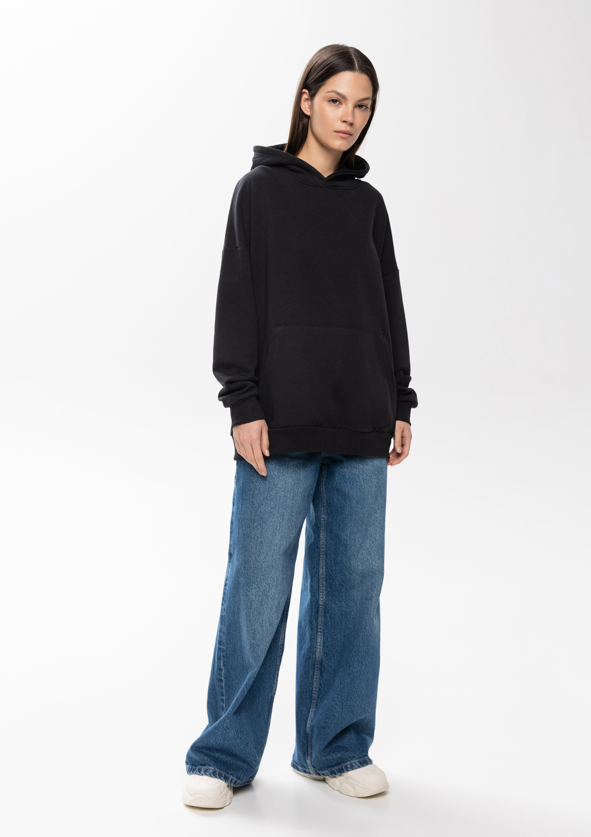 Худи унисекс STAN оверсайз футер без начёса 350, 66, Чёрный,  (20)  (48/M)