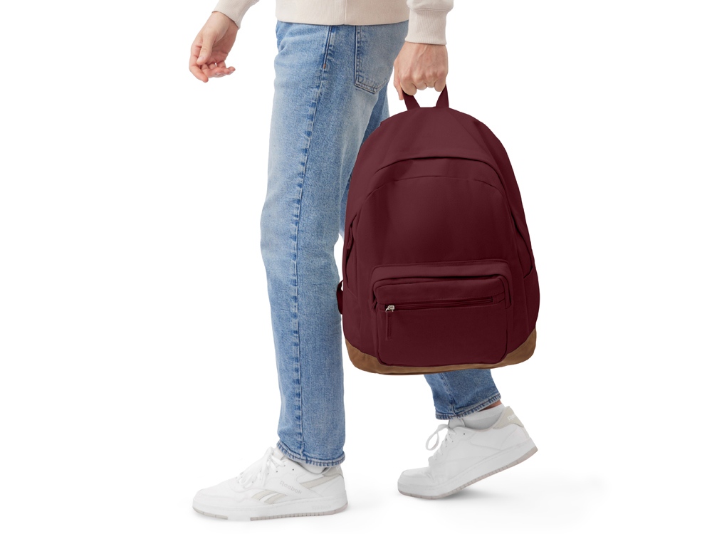 Рюкзак Shammy с эко-замшей для ноутбука 15, бордовый