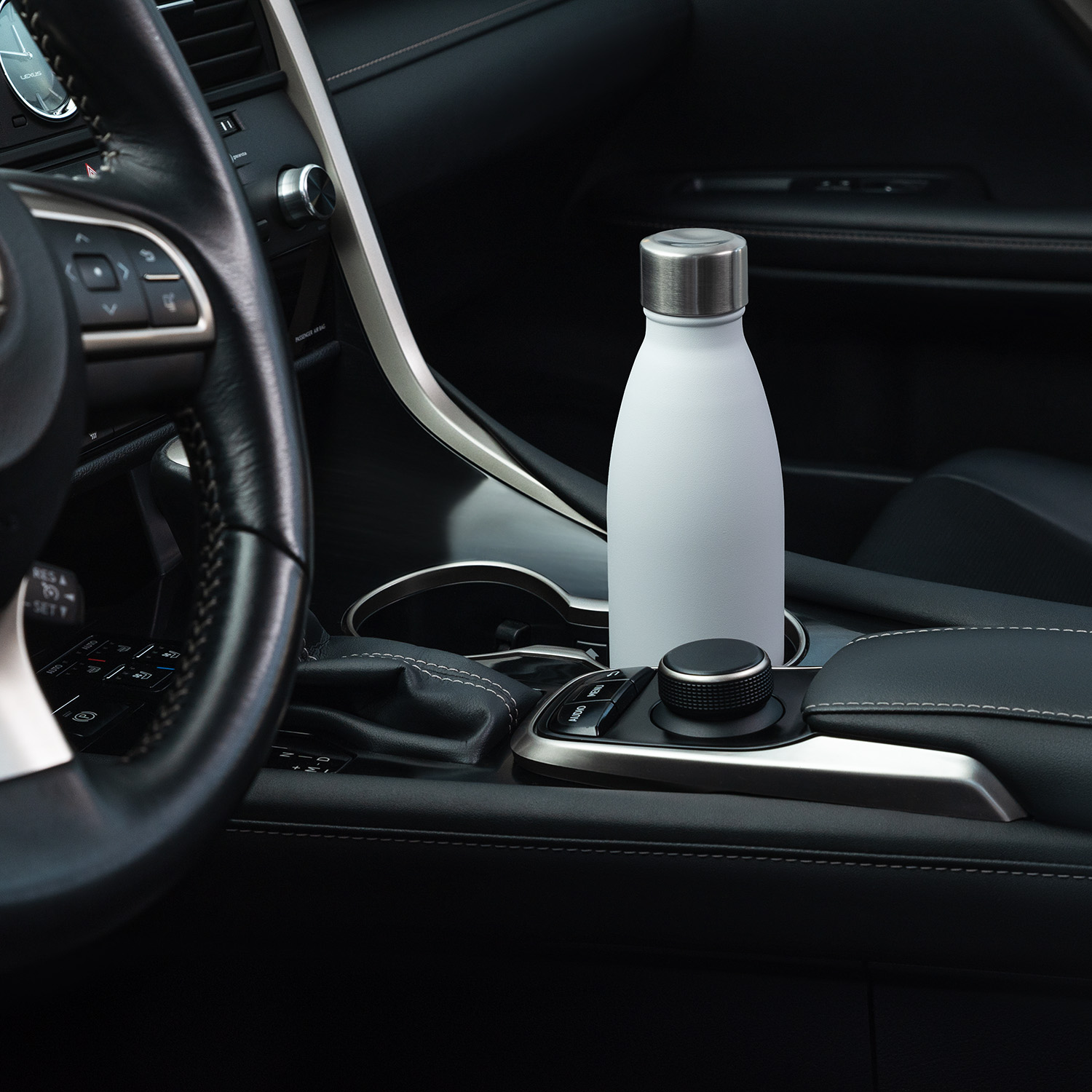 Термобутылка вакуумная герметичная Фреско (Fresco), оранжевая, зернистое покрытие