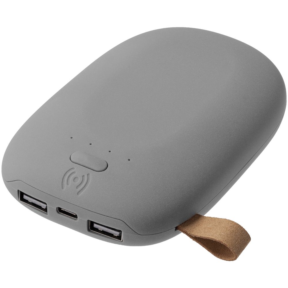 Аккумулятор с беспроводной зарядкой Pebble Wireless 9000 мАч с логотипом  | Print Logo