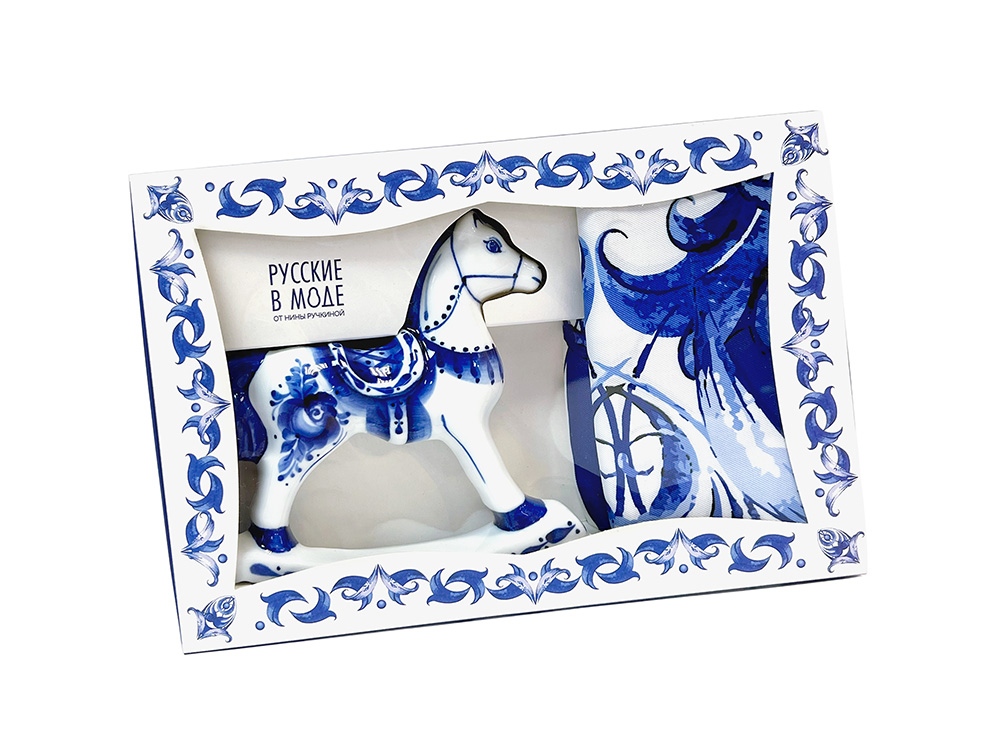 Подарочный набор Гжель с логотипом Русские в моде | Print Logo