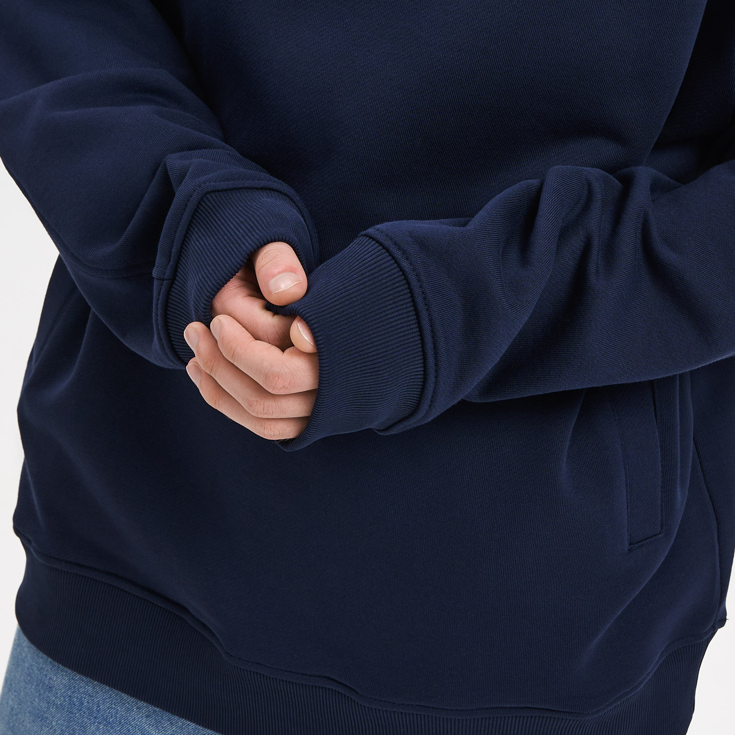 Худи оверсайз унисекс Фьюжн (Fusion), темно-синий, размер 3XL/4XL