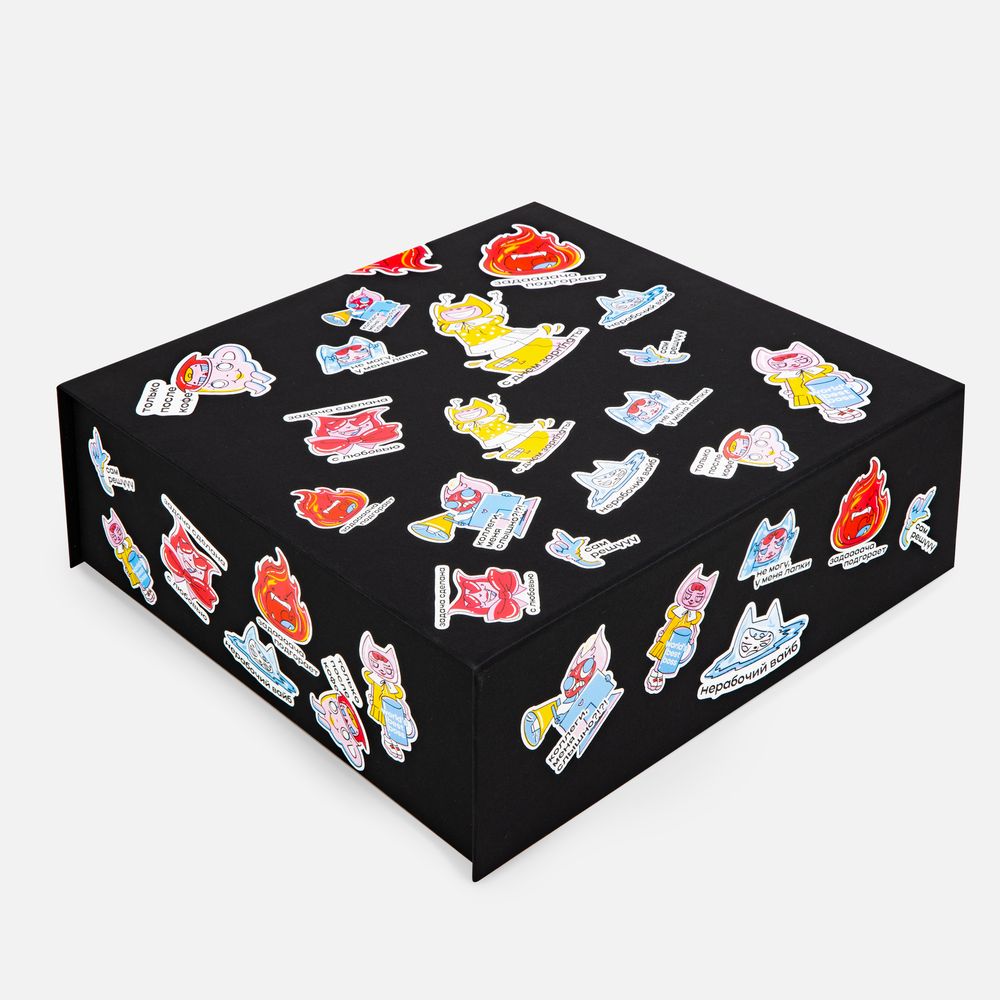 Наклейки UV-DTF Sticker Pack на заказ — пример нанесения логотипа (сделано в России) | Print Logo