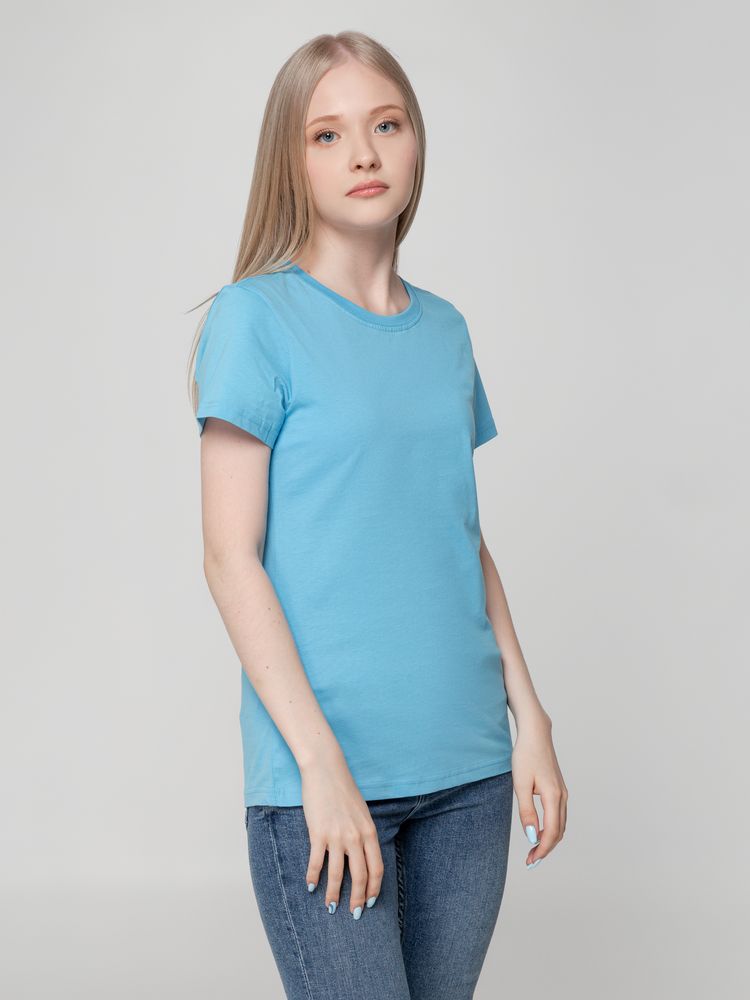 Футболка женская T-bolka Lady голубая, размер XL