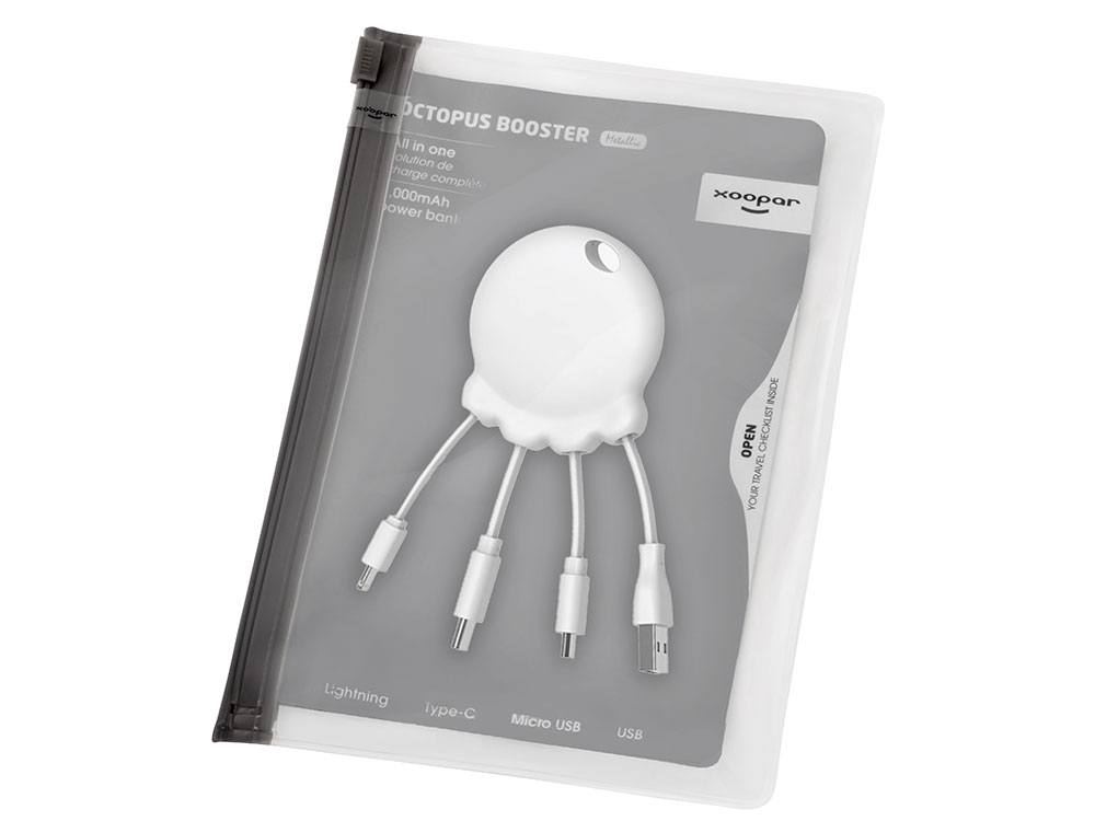 Портативное зарядное устройство Octopus Booster, 1000 mAh , белый