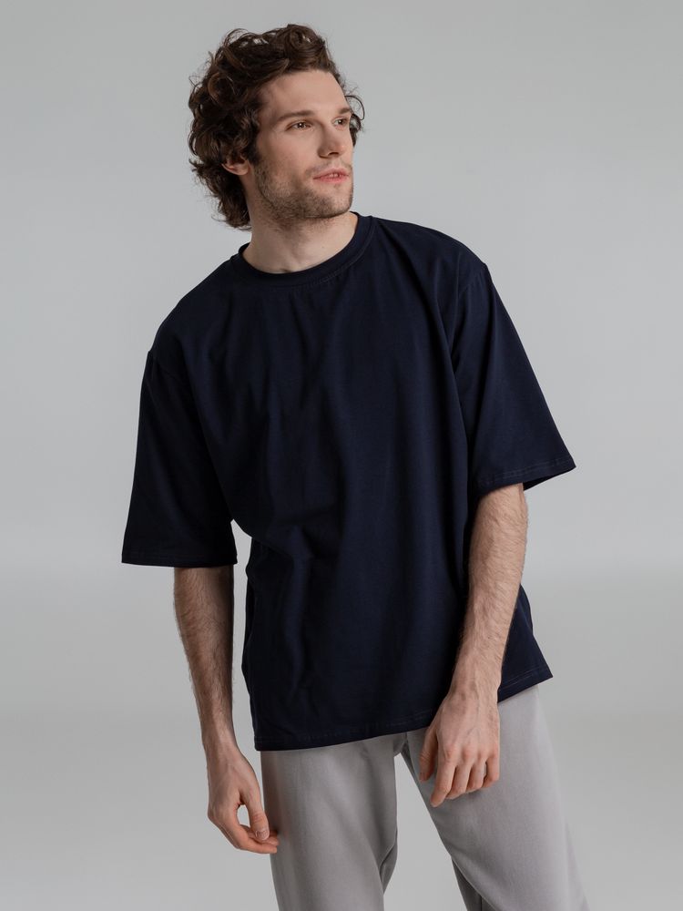 Футболка оверсайз Slope, темно-синяя, размер ХS/S