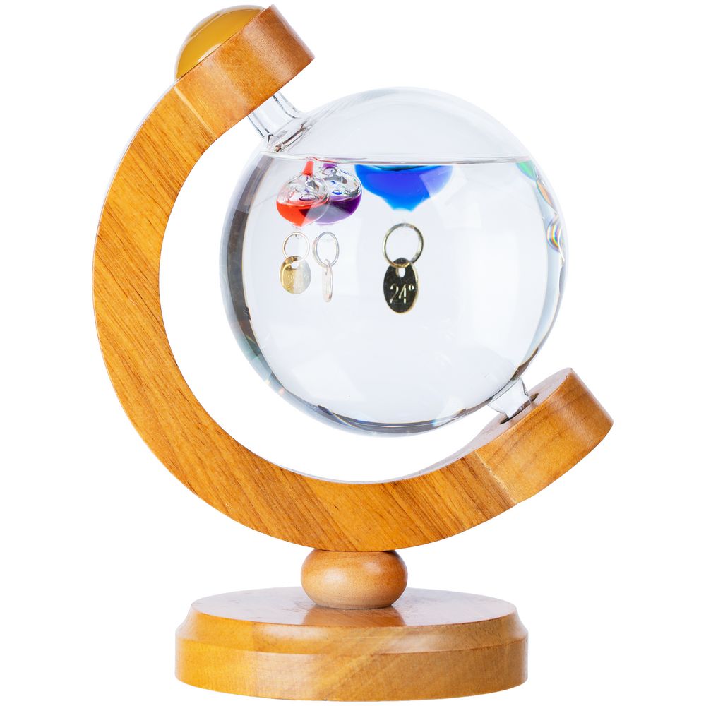 Термометр-шар «Галилео» в деревянном корпусе фото на сайте Print Logo.