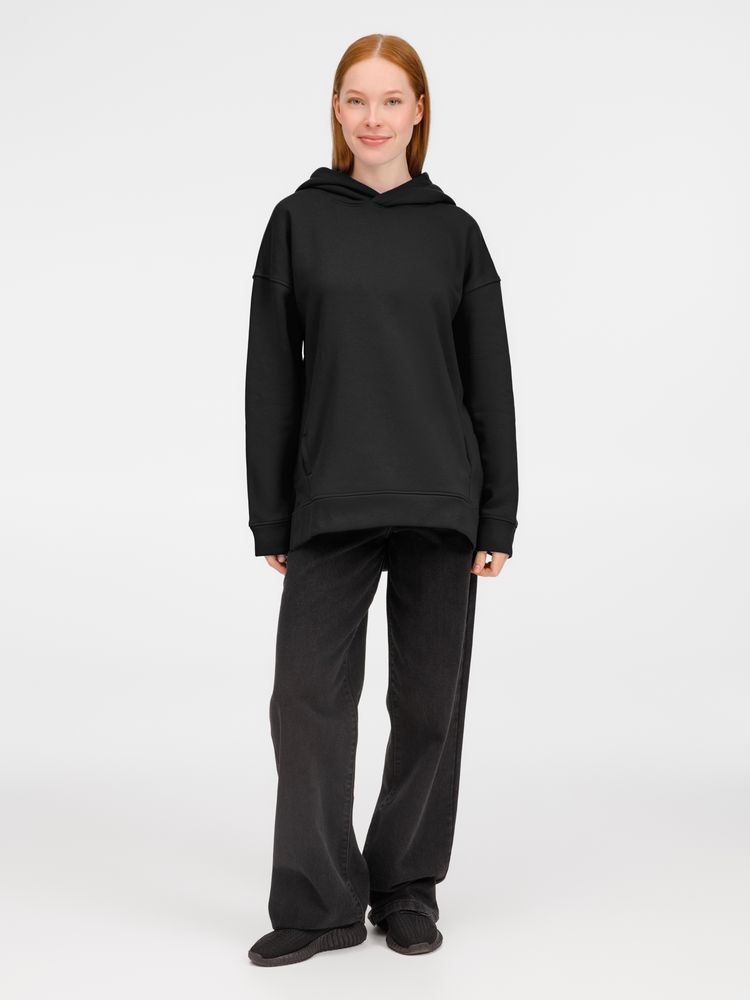 Худи оверсайз унисекс Tolla, черное, размер XL/2XL