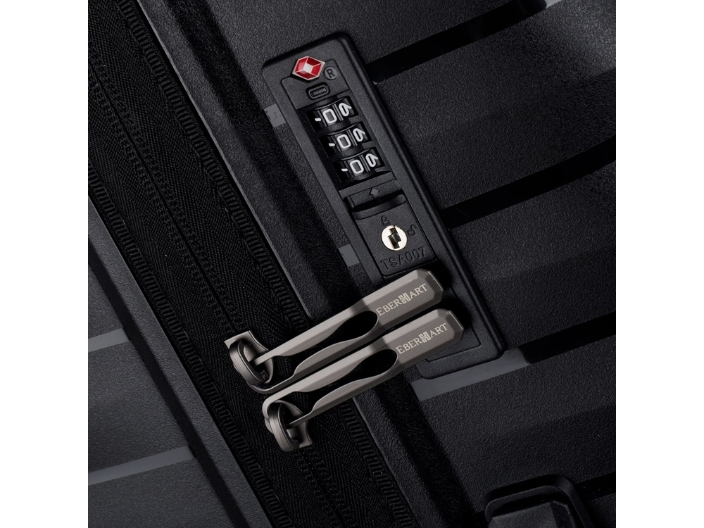 Чемодан Eberhart Dune средний М полипропилен черный 46D-009-424