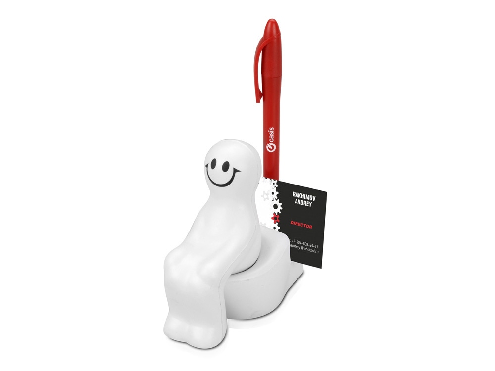 Антистресс-подставка Человек на унитазе с логотипом  | Print Logo