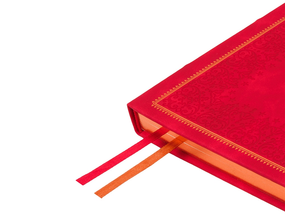 Ежедневник недатированный А4 Royal, красный с бронзовым срезом