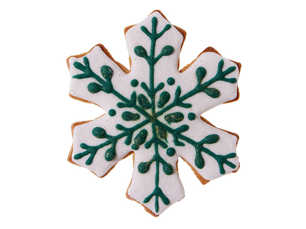 Пряник имбирный Снежинка с логотипом  | Print Logo