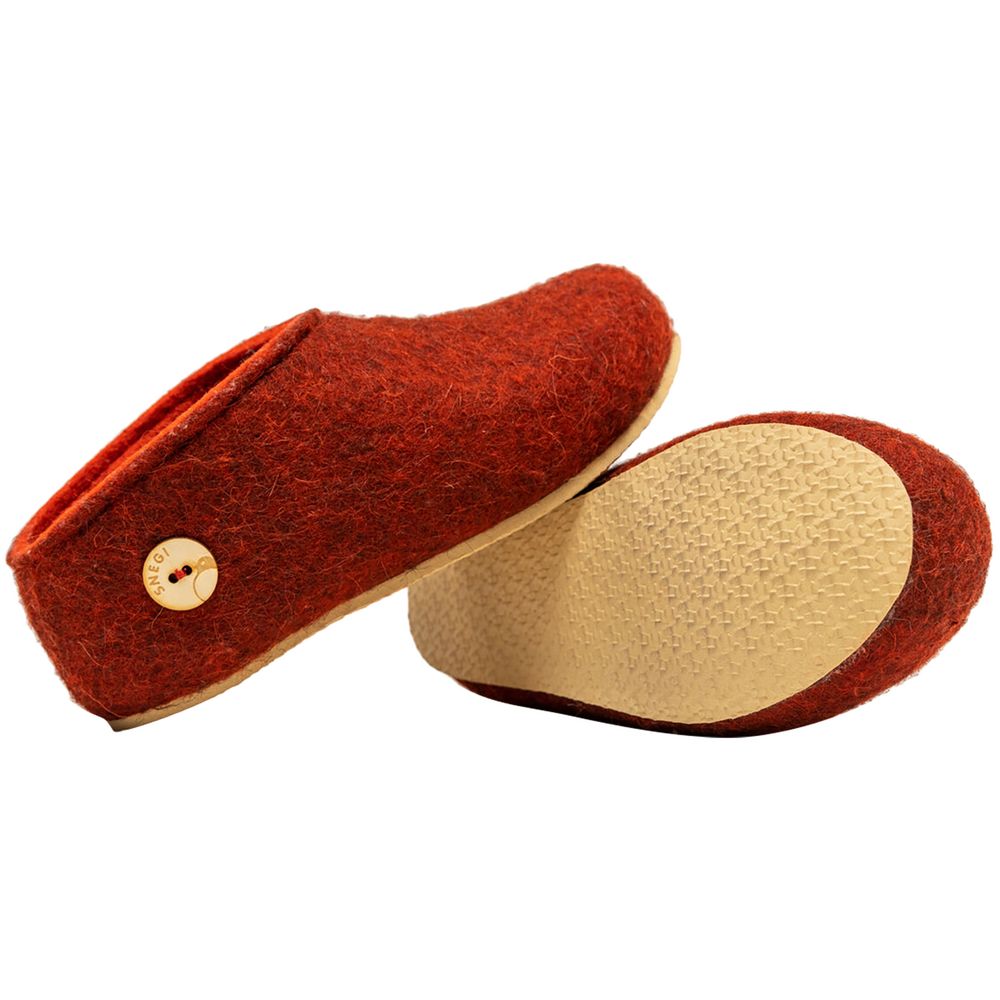 Домашние валенки Cant, красно-коричневые (терракот), размер 47