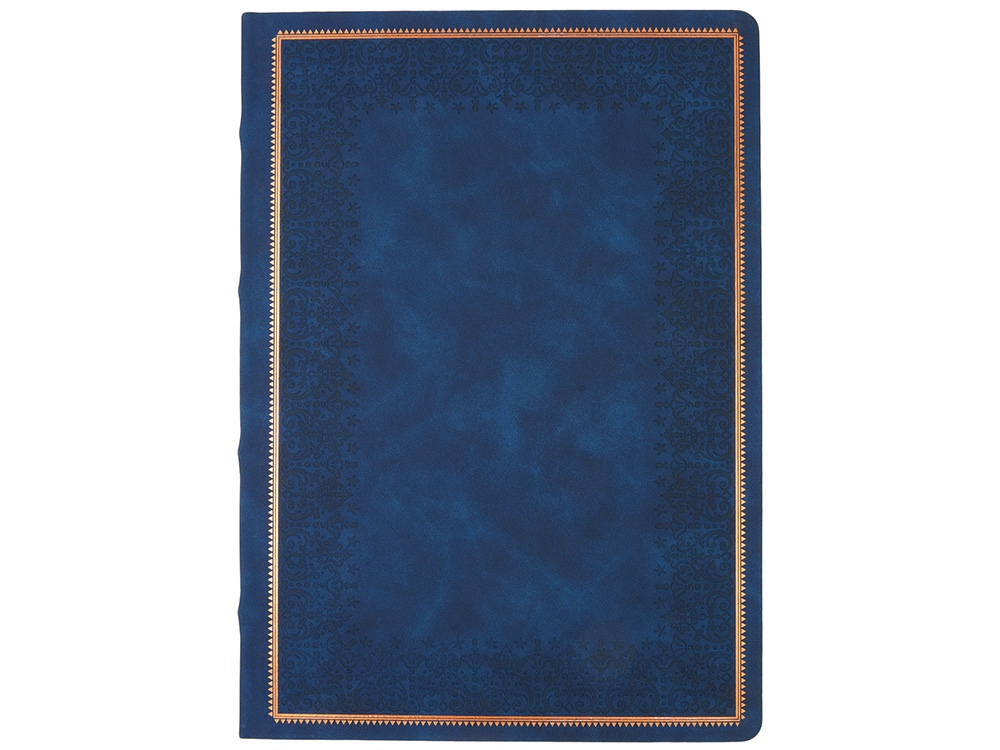 Ежедневник недатированный А4 Royal, синий с бронзовым срезом