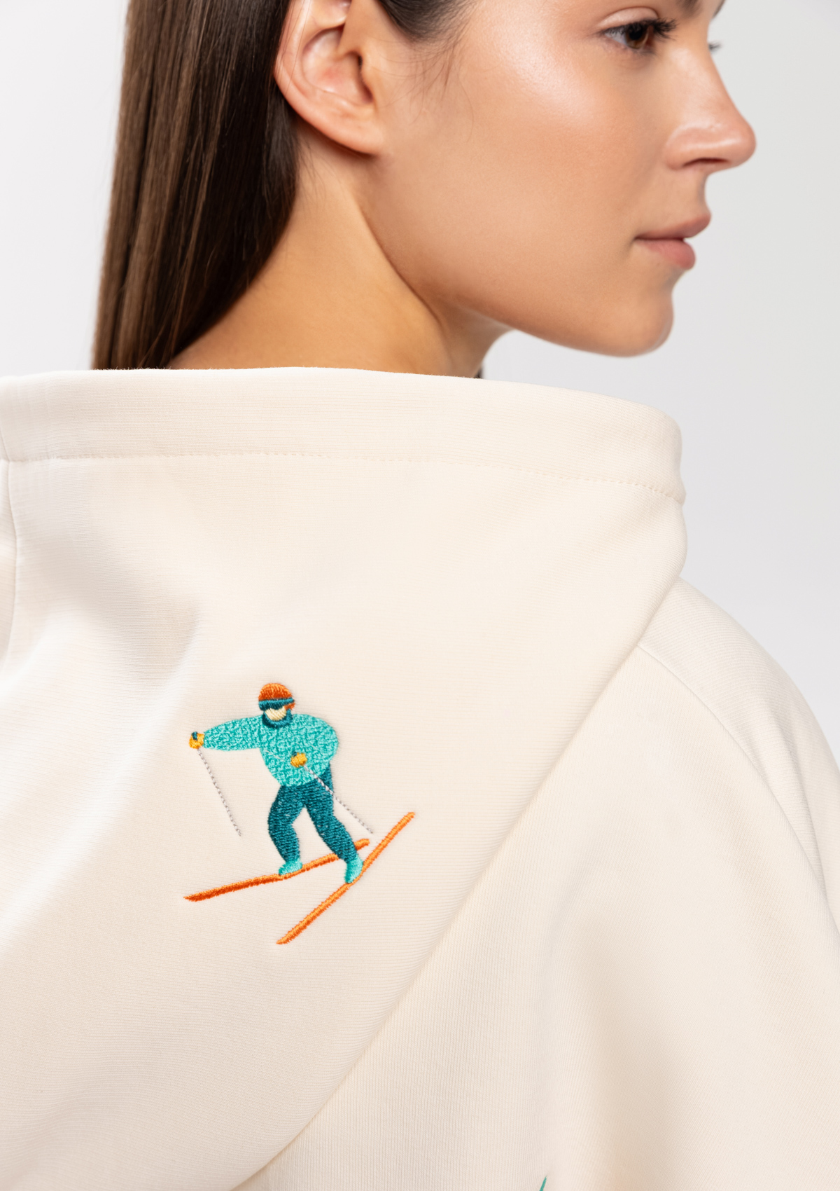 Худи унисекс STAN оверсайз футер без начёса 350, 66, Молочный,  (11)  (50/L)