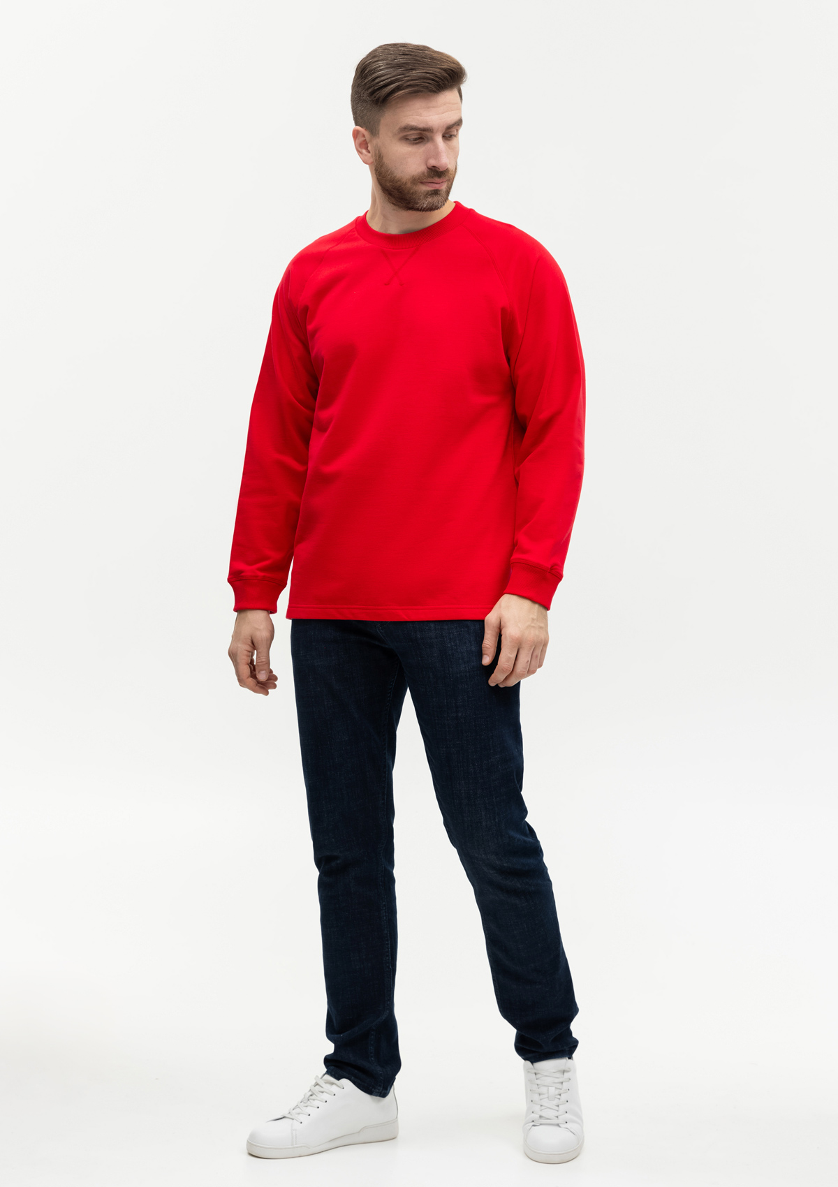 Свитшот унисекс STAN футер с начёсом 220, 60, Красный,  (14)  (56/XXXL)