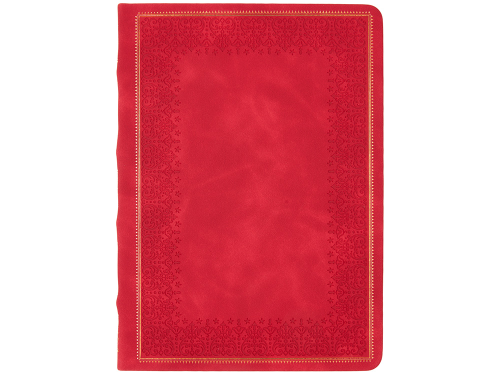 Ежедневник недатированный А5 Royal, красный с бронзовым срезом
