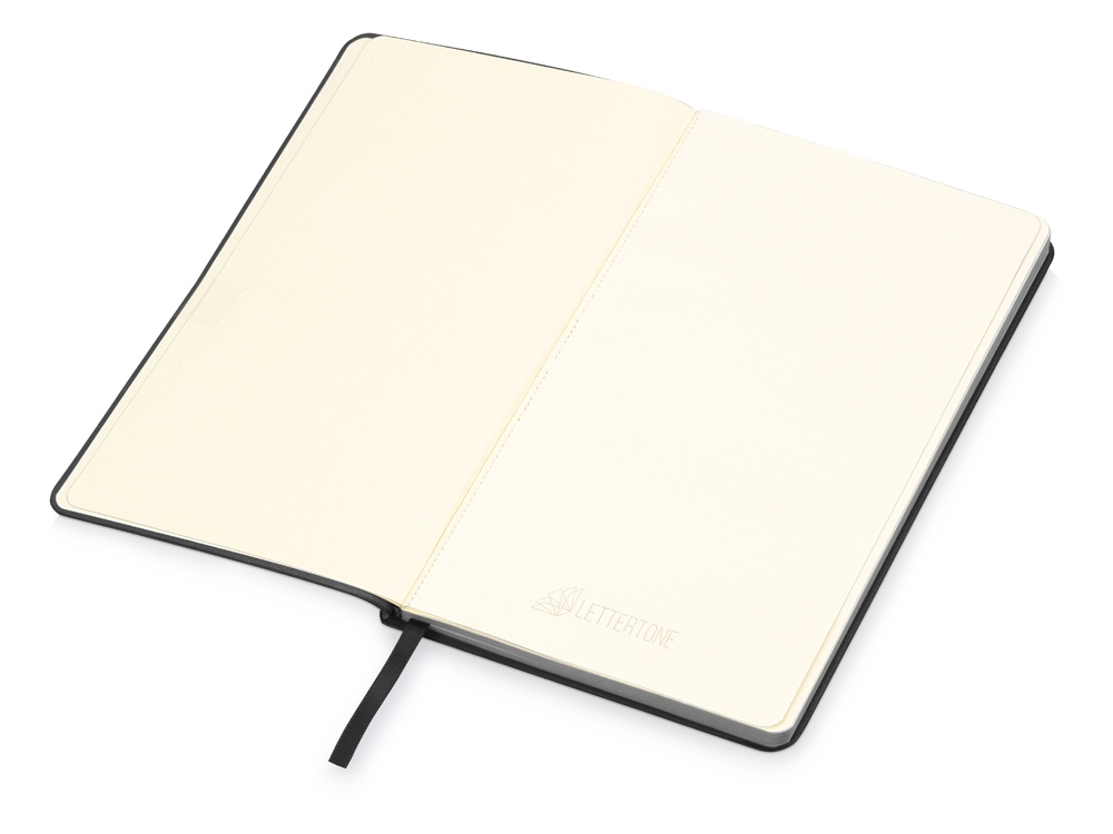 Блокнот Notepeno А5 с тонированными линованными страницами, черный (Р)