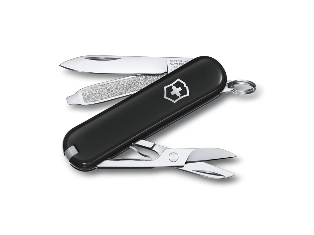 Нож-брелок Classic SD Colors Dark Illusion, 58 мм, 7 функций с логотипом VICTORINOX | Print Logo