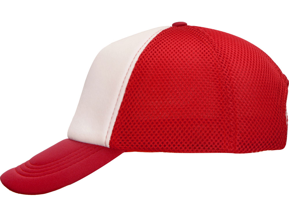Бейсболка с сеткой Newport, белый/красный