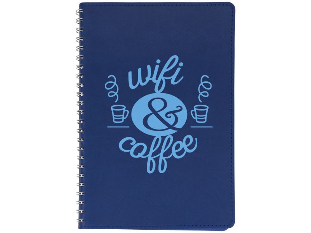 Блокнот Brinc А5, ярко-синий/серебристый