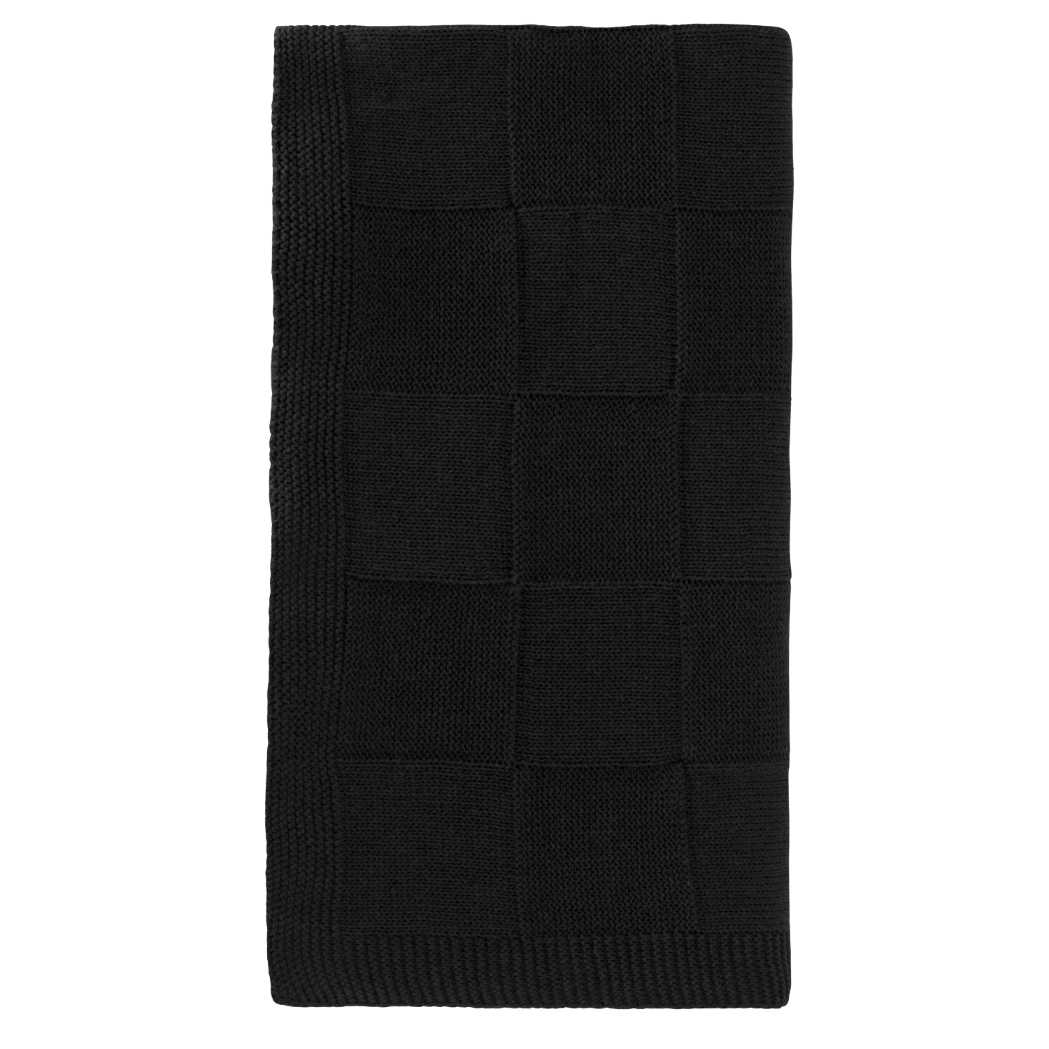 Плед Селла (Cella) вязаный, черный (без подарочной коробки)