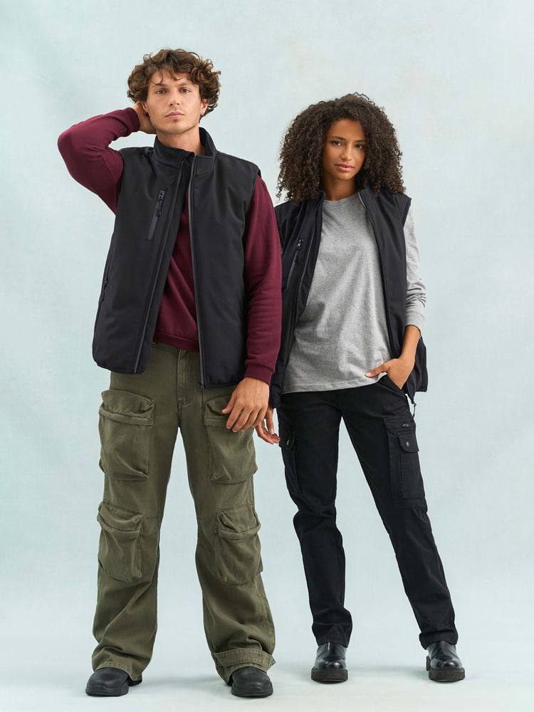 Жилет софтшелл унисекс Falcon BW, красный, размер 4XL