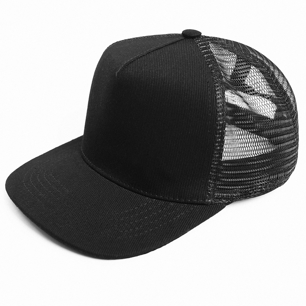 Бейсболка прямой козырёк STAN 5 клиньев хлопок 330, 09, Чёрный,  (20)  (56-58)