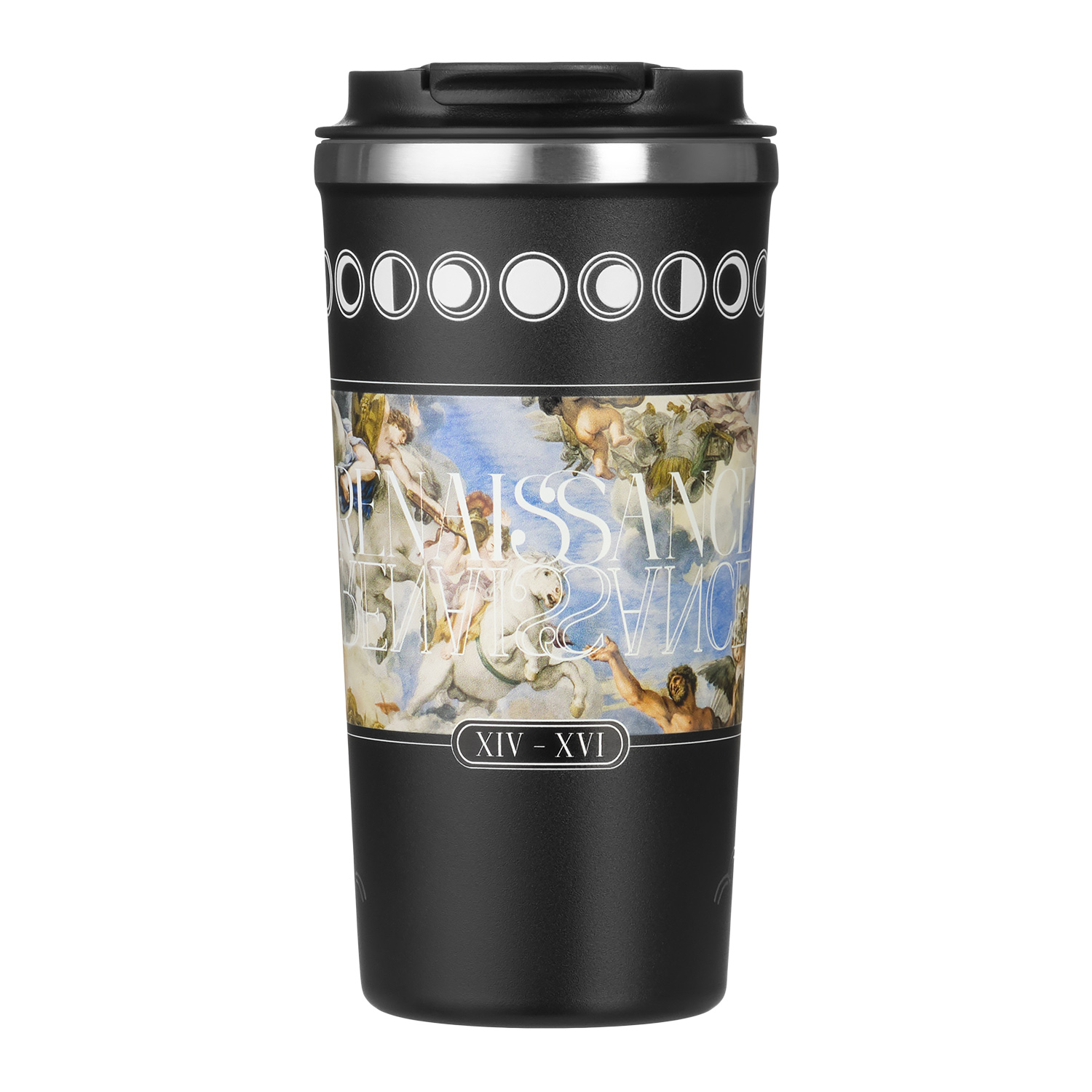 Термокружка вакуумная Палермо (Palermo), серая, гладкая поверхность — пример нанесения логотипа (Portobello Термокружки) | Print Logo