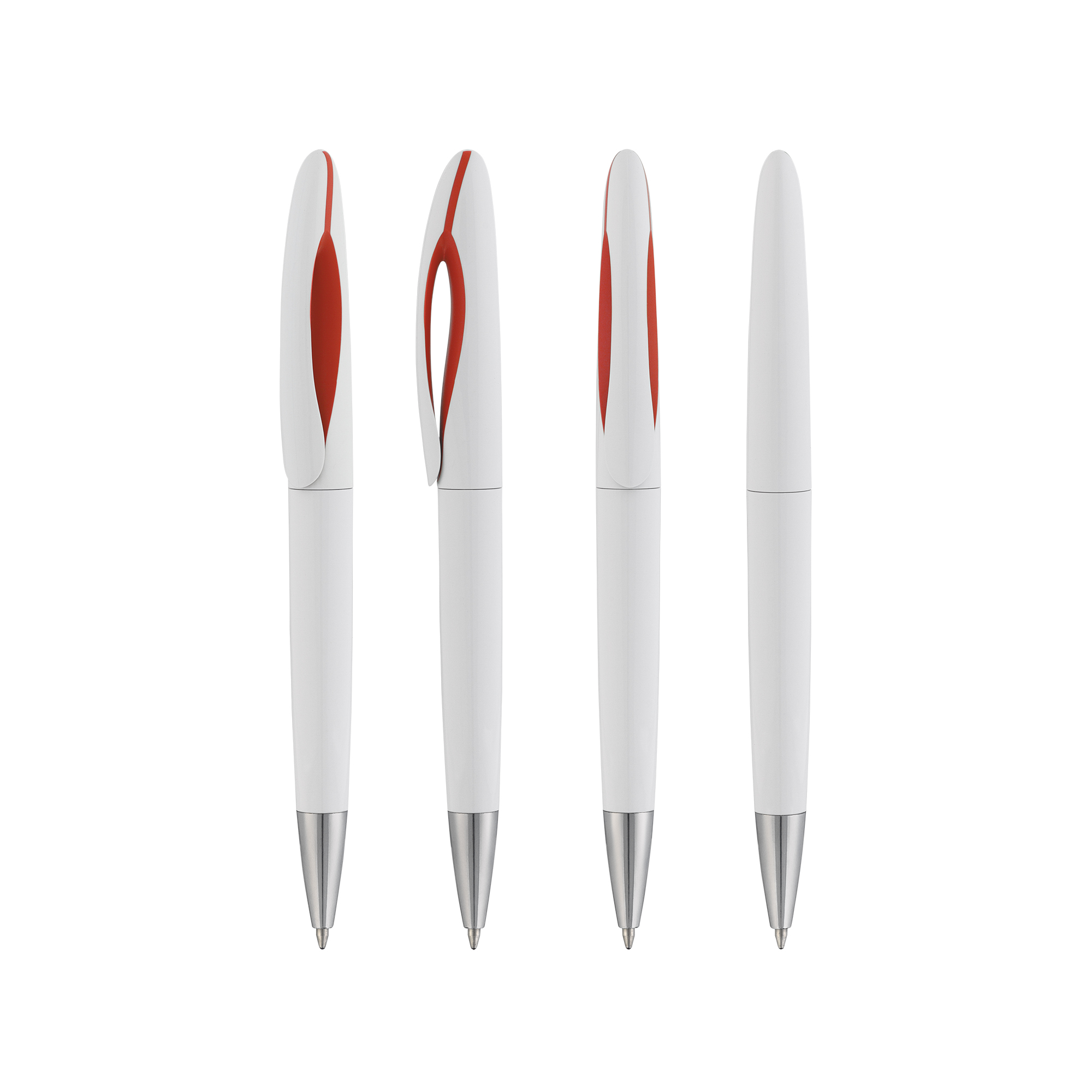 Ручка шариковая "Sophie", белый с оранжевым