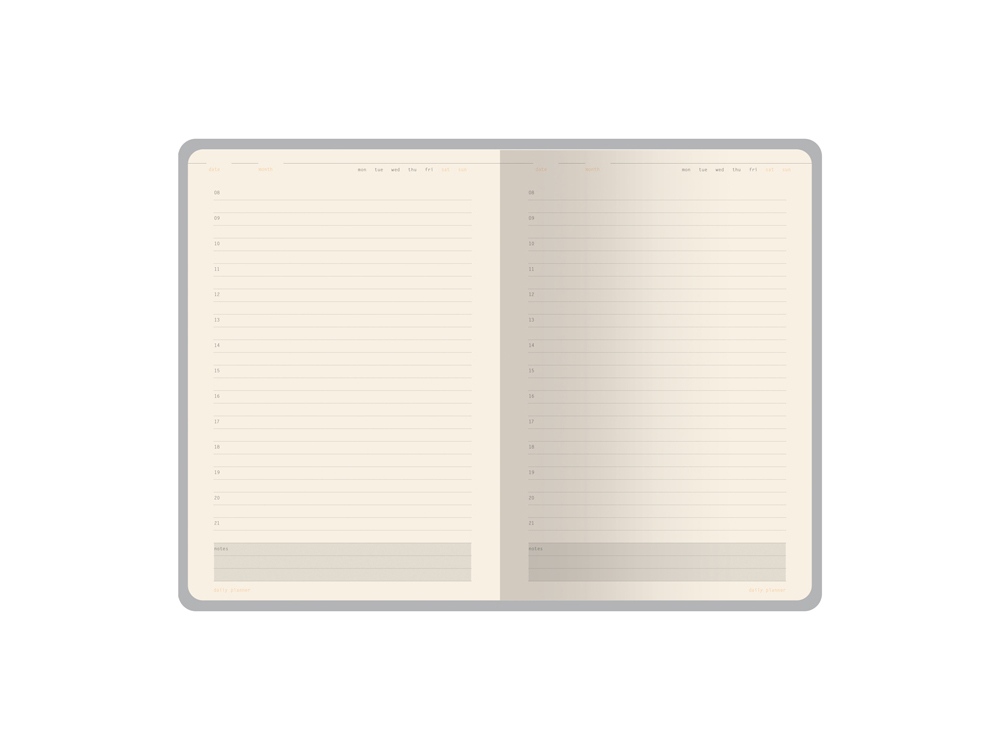 Ежедневник недатированный А5 Status, графитовый серый